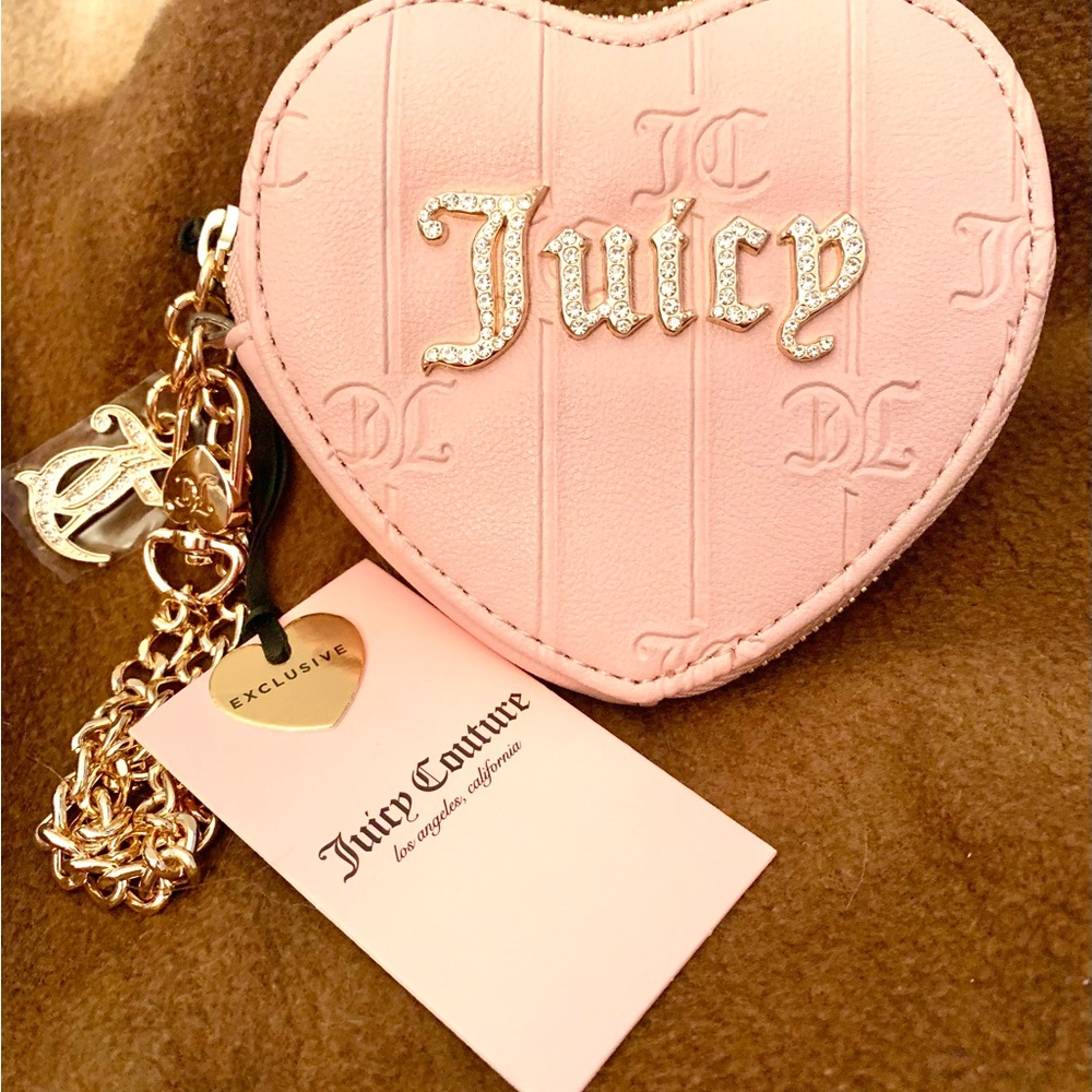 Juicy Couture Pink Heart Coin Purse/Wristlet